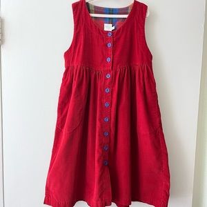 Garnet Hill Red Corduroy Jumper - 6 girls